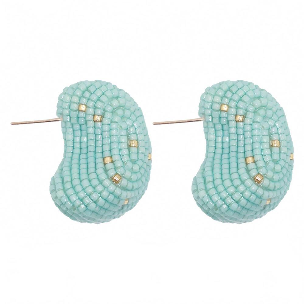 NEW SUSANA VEGA JEWELRY women's mini arele earrings in sky blue